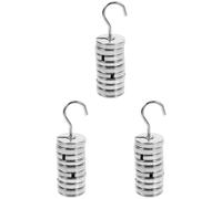 3 Sets Labs Slotted Weights Kit Slotted Mass with Hanger Chrome Plated Iron 9 Weights (10G Each) & 1 Hanger for Lab and Craft Use