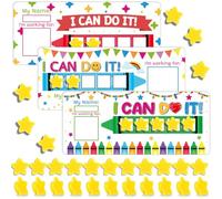 3 Sets Magnetic Rewards Chart for Students Do It Token Board Colorful Crayon Behavior Chart at Home Positive Star and Customization Goal Box Incentives for Teacher Essentials Elementary Classroom