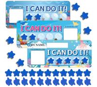 3 Sets Magnetic Rewards Chart for Students Do It Token Board Ocean Animal Behavior Chart at Home Positive Star and Customization Goal Box Incentives for Under the Sea Animal Theme Teacher Essentials