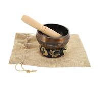 3 Sets Meditation Bowl Tibetan Singing Bowl Meditation Yoga Bowl Decor for Kitchen Meditation Sound Bowls Yoga Decor Exquisite Singing Bowl Yoga Outfit Copper Buddha Sound Bowl 8cm