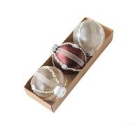 3 Sets of Christmas Balls Ornaments for Tree Hanging, Crafted from Shatterproof Plastic with Strings, Suitable for Holiday Decor and Crafts
