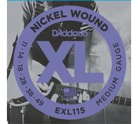 D'Addario EXL115-3D Nickel Wound Electric, Jazz/Blues Rock, 11-49, 3 Pack