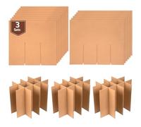 3 Sets of Glass Dividers for Moving Boxes Packing Boxes Kit for Moving Dishes Wine Boxes for Moving, Packing Supplies for Moving Fits in 16 x 12 x 12 Inch Box (Box Not Included)