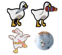 3 Sets Patches, Velcro Patches, Interesting Velcro Patch, Cute Duck Bite Knife Explosive Patch, Hook and Loop Patch, Funny Tactical Patches, Suitable for Backpack Bag Jackets Jean Vest Hat