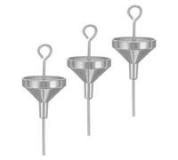 3 Sets Perfume Refill Funnel Stainless Steel Mini Tool for Bottles | Silver Reusable Design, Clog Clearing Pin, Portable Workshop Aid, for Cosmetics Makers and Perfumers