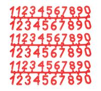 3 Sets Plastic Beekeeping Number Signs for Hive Identification Red