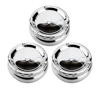 3 sets Qualsen Ashtray ，Outdoor Ashtray，Ashtray with Lid,Ash Trays Indoors，Smokeless Ashtray，Rotatable Ashtray ，Portable Ashtray，Stainless Steel Ashtray，Modern Tabletop Ashtray for Indoor or Outdoor