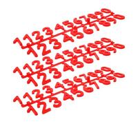 3 Sets Red Plastic Number Signs for Beekeeping Hive Identification