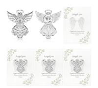 3 Sets Silver Colored Angel Sign Pins with 3 Angel Poem Cards Angel Pin Badges Angel Brooch Pin Angel Gifts Confirmation Gifts Catholic Gifts for Men Women Suit Tuxedo Tie Hat Friendship Day Gifts (3)