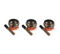 3 Sets Singing Bowl Meditation Accessory Sound Bowl Pillow Buddhism Supply Moon Singing Tibetan Bowls Meditation Bowl Accessories Hexagon Tiles Tibetan Bell Bowl Set Copper Yoga