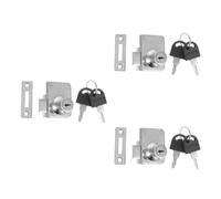 3 Sets Sliding Glass Door Lock with Keys for Ice Cream Freezers