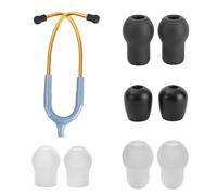 3 Sets Soft Stethoscope Ear Tips Replacement for Littmann Stethoscope, Stethoscope Accessories Ear Pieces Earbuds Large Medium Small, Bonus 1 Pair Silicone Earplug Cover for MDF ADC Stethoscope