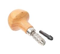 3 Sets Steel Head Wooden Handle Pin Vise Watchmaking Tool | Khaki Finish, Comfortable Grip for Fine Detail Work, Suitable for Model Building, Carving, Clay, Wax and Jewellery Making