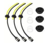 3 Sets Strimmer Fuel Line,Fuel Line Mower Fitting Kit,Petrol Strimmer Parts, Fuel Hose for Brush Cu-tter Brush C-Utter Trimmer Mower Hedge Trimmer
