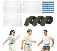 3 Sets Twerk Pong Game Hen Party Games, Swing Shaking Balls, Boxes & Belts | Funny Games, Family Games, Bridal Shower Games, Hen Do Games Team Activities, Blue Ping Pong Twerk Game for Adults Boys Girls