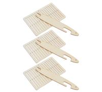 3 Sets Wooden Strap Weaving Kit with Shuttle for DIY Craft Projects