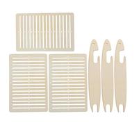 3 Sets Wooden Strap Weaving Loom with Shuttle for DIY Craft Projects