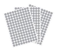 3 Sheet/420Pcs Screw Hole Cover Stickers, 12mm Dia PVC Self Adhesive Covers Caps Dustproof for Wood Furniture Cabinet Shelf Wardrobe, Gray