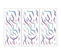 3 Sheets Kpop Temporary Glitter Tattoos, Purple Lightning Demon Hunters Stickers, Popular Fake Tattoos Set for K-pop Party Cosplay Halloween Festival Costumes Kids Teens Adults
