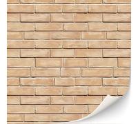 3 Sheets Self-Adhesive Brick Wall Cladding for Dollhouses 1:12 Scale (Cream Stones 2)