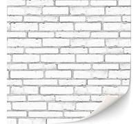 3 Sheets Self-Adhesive Brick Wall Cladding for Dollhouses 1:12 Scale (White Stones)