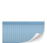 3 Sheets Self-Adhesive Brick Wall Cladding for Dollhouses Scale 1:12 (Wood Panelled Wall (Light Blue)