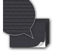3 Sheets Self-Adhesive Decorative Film Roof Stones for Model Making in Scale 1:87 Scale H0 (UK: 3.5 mm Scale) (Roof Shingles Black Rectangular)