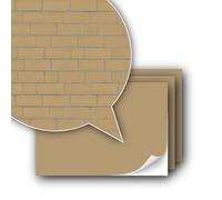 3 Sheets Self-Adhesive Decorative Film Wall Cladding for Model Making in Scale 1:87 Scale H0 (UK: 3.5 mm Scale) (Ochre)