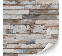 3 Sheets Self-Adhesive Flooring for Dollhouse 1:12 Scale (Shabby Blue White)