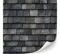 3 Sheets Self-Adhesive Roof Tiles and Shingles for Dollhouses Scale 1:12 (Roof Shingles Slate)