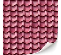 3 Sheets Self-Adhesive Roof Tiles and Shingles for Dollhouses 1:12 Scale (Pink)