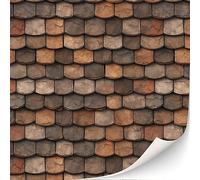 3 Sheets Self-Adhesive Roof Tiles and Shingles for Dollhouses Scale 1:12 (Roof Shingles Brown)