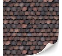 3 Sheets Self-Adhesive Roof Tiles and Shingles for Dollhouses Scale 1:12 (Roof Shingles Red)