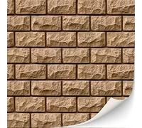 3 Sheets Self-Adhesive Wall Cladding for Dollhouse 1:12 Scale (Historic Sandstone)