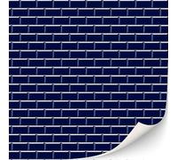 3 Sheets Self-Adhesive Wall Tiles - Bathroom & Kitchen Metro Tiles for Dollhouses, Scale 1:12 - Glazed Dark Blue