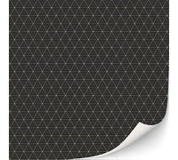 3 Sheets Self-Adhesive Wallpaper for Dollhouses 1:12 Scale Modern Wallpaper Art Deco Wallpaper Artdeco Wallpaper (Triangles Black Gold)