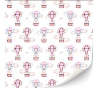 3 Sheets Self-Adhesive Wallpaper for Dollhouses Scale 1:12 (Hot Air Balloon)
