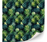 3 Sheets Self-Adhesive Wallpaper for Dollhouses Scale 1:12 Modern Wallpaper Art Deco Wallpaper Artdeco Wallpaper (Monstera)