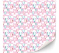 3 Sheets Self-Adhesive Wallpapers for Dollhouse 1:12 Scale (Balloons Pink)