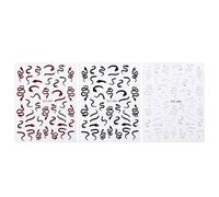 3 Sheets Snake Nails Art Stickers Nails Accesories Self Adhesive Decals Snake Designs For Women Manicure Nails Art