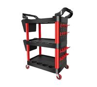 3 Shelf Storage Organizer,Rolling Tool Cart with Wheels,Garage Tool Service Cart Handle,for Mechanics Garage Car Detailing(Style 1)