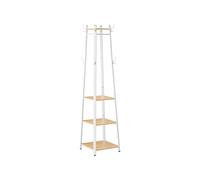 3 Shelves Coat Stand, White