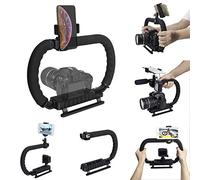 3-Shoe DSLR/Mirrorless/Action Camera Camcorder Phone Stabilizer Expansion Cage Mount Moviemaking Holder Rig Youtube Tiktok Vlogging Video Kit Compatible with GoPro Canon Nikon Sony iPhone Android
