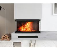 3 Side Steel fireplace KRATKI NBC 1000/400 15 kW Lift-up wood/logs burner insert [EEK: A]