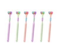 3 Sided Autisms Toothbrush, Compact Junior Toothbrush, Three Sided Autisms Sensory Toothbrush, Three Bristle Travel Toothbrush, for Adult Kid Teeth Care and Gum Care, Cleaning Each Tooth