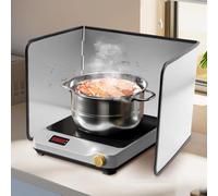 3 Sided Splatter Guard Steel Folding Oil Splatter Screen Grease Splatter Baffle Metal Oil Splash Insulation Board for Stove Top and Frying Pan Cooking(S)