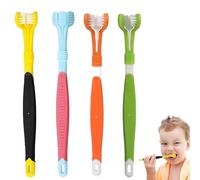 3 Sided Toothbrush, 4Pcs Deep Clean Soft Bristles Toothbrushes, Three Sided Soft Hair Toothbrush for Kids and Adults, Deeply and Thoroughly to Clean Teeth and Gums