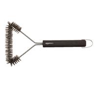 3-Sided Triangular Grill Brush, 12-Inch, Stainless Steel, Black