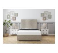 Comfort Beds Denver Plush Divan Base No Drawers - 26" Headboard in Cream | Size: Single Comfort Beds Cream Single
