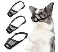 3-Size Dog Muzzle Set - Anti-Bite, Breathable Mesh Muzzle for Small, Medium & Large Dogs - Safe for Grooming, Walking & Vet Visits - Stop Biting, Chewing & Excessive Barking